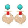 Fashion Metal Leaf Style Exaggerated Earrings Nhsc278716