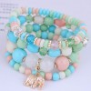 Bohemian Metal Elephant Pendant Multilayer Bracelet Nhsc284127