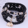 Bohemian Metal Elephant Pendant Multilayer Bracelet Nhsc284127