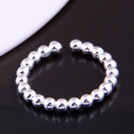 Korean Fashion Simple Bead  Open Ring Nhsc289349