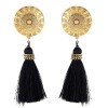 Fashion Metal Large Disc Tassel Earrings Nhsc289376