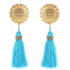 Fashion Metal Large Disc Tassel Earrings Nhsc289376