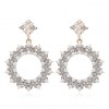 Fashion Simple   Pearl  Gemstone Earrings Nhsc289511