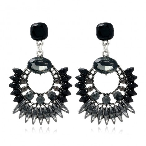 Fashion Concise Sparkling Gemstone Earrings Nhsc289512