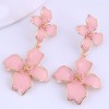 925 Silver  Korean Fashion  Flower Exaggerated Earrings Nhsc289974