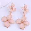 925 Silver  Korean Fashion  Flower Exaggerated Earrings Nhsc289974