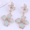 925 Silver  Korean Fashion  Flower Exaggerated Earrings Nhsc289974