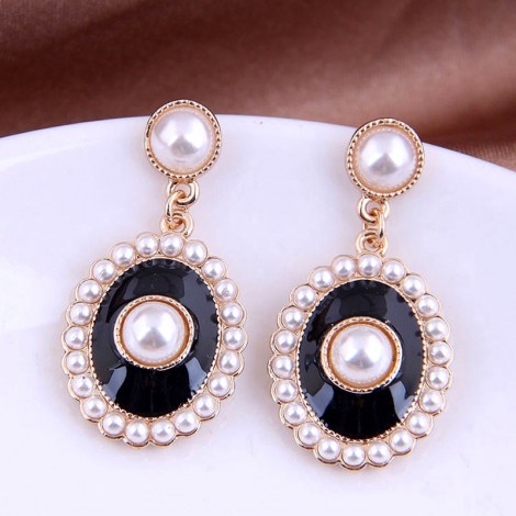 Korean Fashion Simple  Oval Shape Earrings Nhsc289982