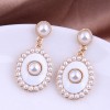 Korean Fashion Simple  Oval Shape Earrings Nhsc289982