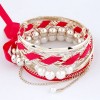 Korean Fashion Bowknot Pearl Multilayer Bangle Nhsc292176