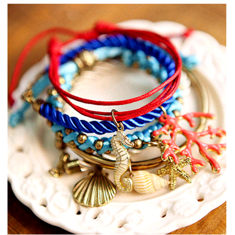 5piece Set Of Shells Starfish Fashion Bracelet Nhsc292177