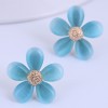 Korean Fashion Sweet Ol Opal Flower  Earrings Nhsc292190