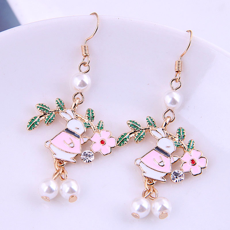 Korean Fashion Sweet And Cute Rabbit  Earrings Nhsc292192