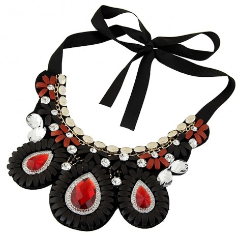 Bohemian Tassel Exaggerated Short Necklace Nhsc294020