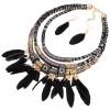 Simple Feather Tassel Wild Necklace Nhsc294021