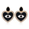 Fashion Metal Simple Devils Eye Love Stud Earrings Nhsc294739