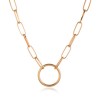 Fashion Metal Wild Metal Ring Double Chain Necklace Nhsc294744