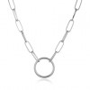 Fashion Metal Wild Metal Ring Double Chain Necklace Nhsc294744