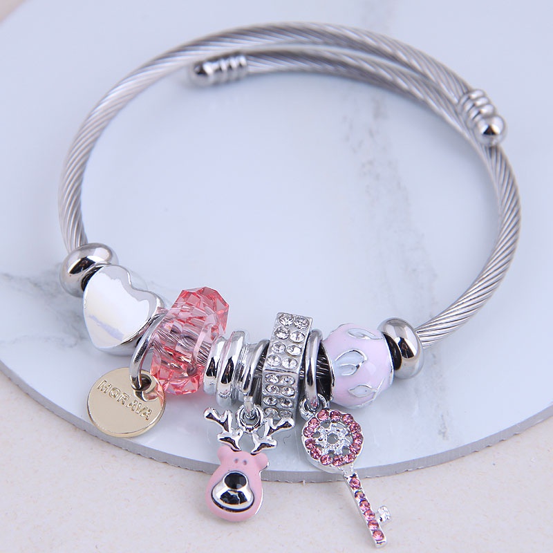 Fashion Metal Wild Simple Cute Bear Key Bracelet Nhsc299142