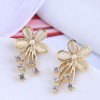 Korean Fashion Simple Flower Drop Earrings Nhsc299798