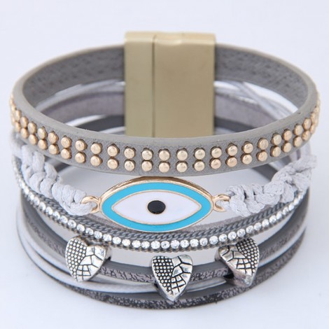 Simple Devils Eye Magnet Buckle Fashion Bracelet Nhsc299833
