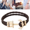 European And American Fashion Metal Simple Anchor Braided Temperament Bracelet Nhsc299834