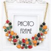 Fashion Luxury Gemstones Simple Curved Teeth Short Necklace Nhsc301085