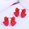 Korean Fashion Sweet Ol Bow Earrings Nhsc301735