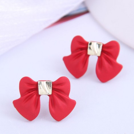 Korean Fashion Sweet Ol Bow Earrings Nhsc301735