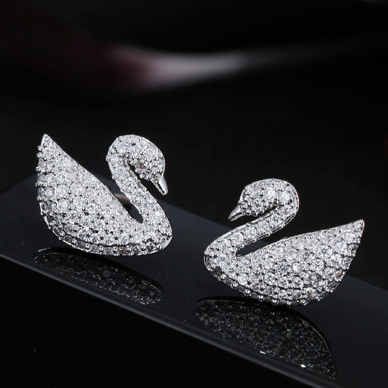 Fashion Sweet Ol Concise Swan Earrings Nhsc301754