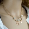 Simple Fivepointed Star Pearl Short Necklace Nhsc301759