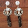 Simple Tassel Exaggerated Earrings Nhsc301761