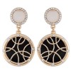 Fashion Metal Flash Diamond Round Exaggerated Earrings Nhsc301766