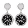 Fashion Metal Flash Diamond Round Exaggerated Earrings Nhsc301766