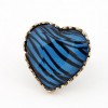Korean Fashion Retro Leopard Peach Heart Open Ring Nhsc308274