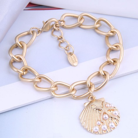 Fashion Metal Simple Seashell Bracelet Nhsc312265