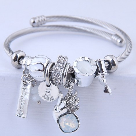 Fashion Dl Sparkling Angel Wings Bracelet Nhsc314580