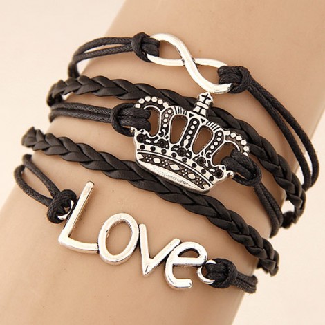 Creative Alloy Multilayer Braided Bracelet Nhsc318585
