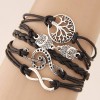 Retro Creative Tree Owl Braided Bracelet Nhsc318586