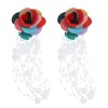 Exquisite Rose Pearl Earrings Nhsc318593