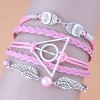 Retro Creative Owl Triangle Wings Alloy Multilayer Woven Bracelet Nhsc345625
