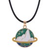 Korean Fashion Alloy Simple Smooth Wax Rope Necklace Nhsc348897