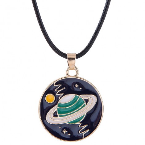 Korean Fashion Simple Globe Wax Rope Necklace Nhsc348904