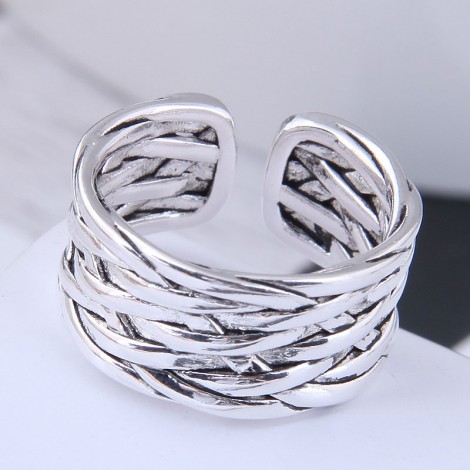 Korean Cross Opening Metal Ring Nhsc361763