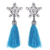 Fashion Metal Bright Fivepointed Star Tassel Earrings Nhsc363729