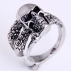 Retro Simple Skull Mulilayer Open Ring Nhsc368758