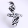 Retro Simple Auspicious Dragon Shape Open Ring Nhsc368760