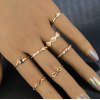 Wholesale Jewelry Metal Blackeyed Snake Ring Sevenpiece Set Nihaojewelry  Nhsc374282