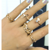 Toppinggoods Jewelry Wholesale Metal Three Hollow Fivepiece Ring  Nhsc374284