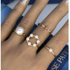 Toppinggoods Jewelry Wholesale Metal Hexagon Combination Ring Nhsc374285